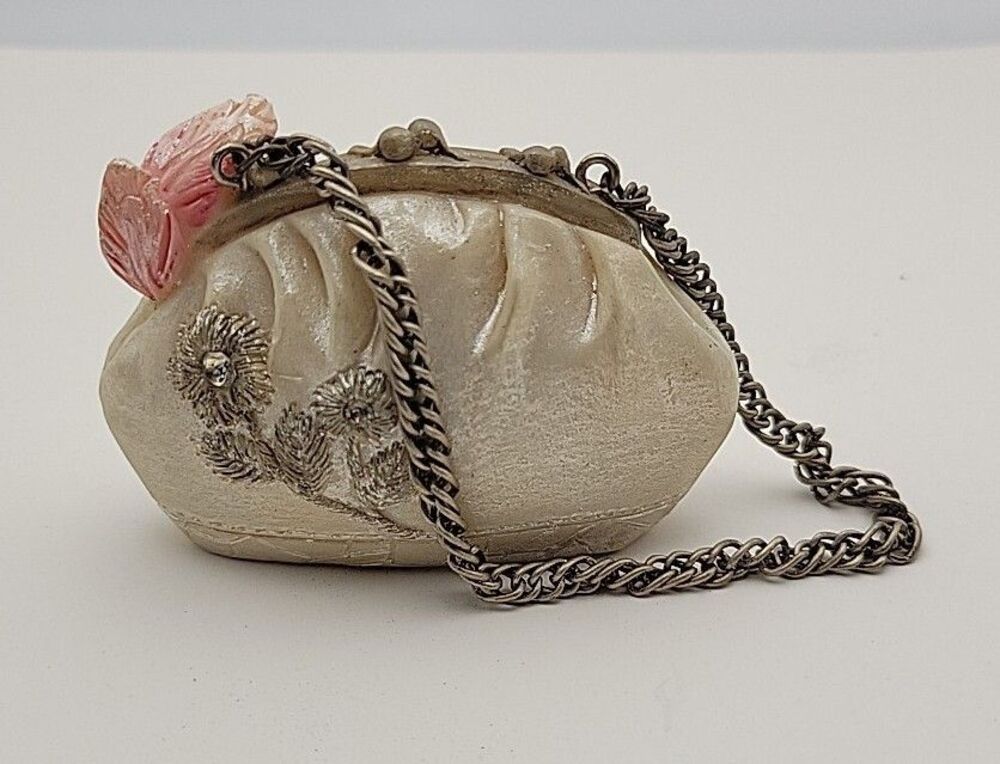 Decorative Purse Figurine Miniature ~ Shimmer ~ Nice Details!